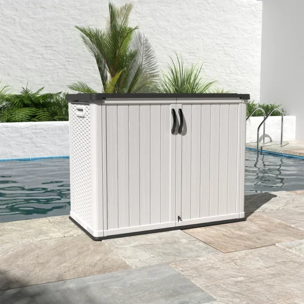 Patiowell 26 Cu FT Plastic Storage Cabinet, White