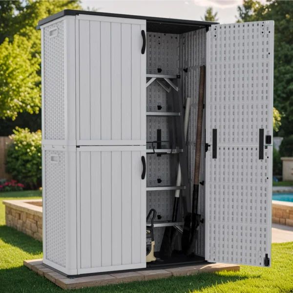 Patiowell 50 Cu Ft Plastic Cabinet, White